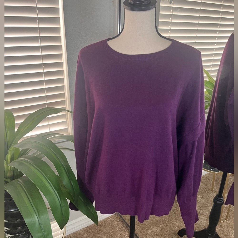 Express Royal Purple Bat Wing Sweater Size XL NWOT